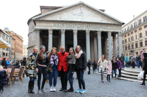 the Pantheon with Mr. Massey, the best waiter in the world