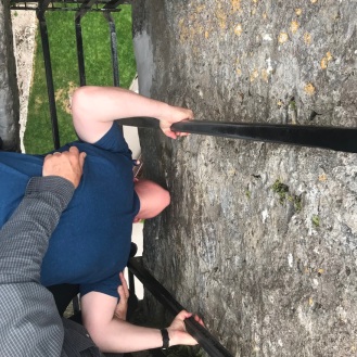 kissing the blarney stone